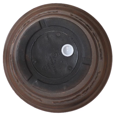 Sunnydaze Decor Sunnydaze Indoor/Outdoor Patio, Garden, Or Porch Weather-Resistant Double-Walled Laurel Flower Pot Planter - 13" - Rust Finish - Image 2