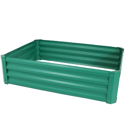 Sunnydaze Decor Sunnydaze Raised Powder-Coated Steel Rectangle Garden Bed Kit For Plants, Flowers, Herbs And Vegetables - 47" Wide X 11" Deep - Image 6