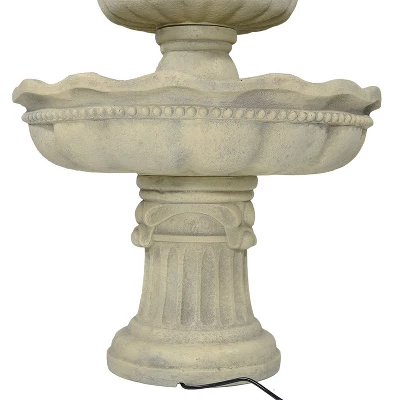 Sunnydaze Decor Sunnydaze 51"H Electric Polyresin And Fiberglass 3-Tier Pineapple Top Outdoor Water Fountain - Image 7