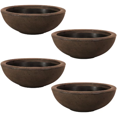 Sunnydaze Decor Sunnydaze Indoor/Outdoor Patio, Garden, Or Porch Weather-Resistant Double-Walled Percival Flower Pot Planter - 20.75" - Sable Finish - Image 7