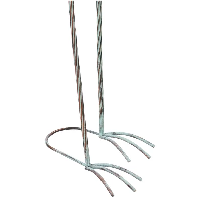 Sunnydaze Decor Sunnydaze Patina Crane Metal Outdoor Detailed Garden Statue - Brown/Blue - 2pc - Image 4