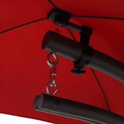 Sunnydaze Decor Sunnydaze Outdoor Hanging Chaise Floating Lounge Chair With Canopy Umbrella And Stand - Image 2