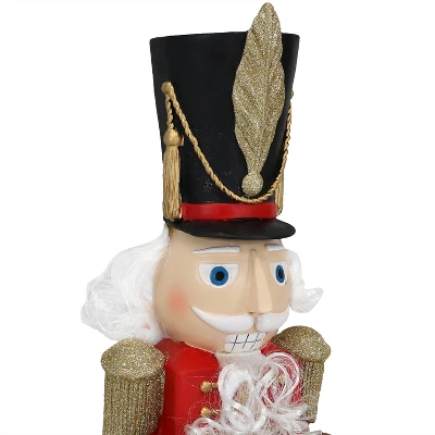 Sunnydaze Decor Sunnydaze Indoor/Outdoor Porch Or Living Room Polyresin Friedrich The Nutcracker With Sign Christmas Holiday Decoration - 36" - Image 2