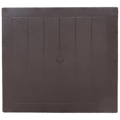 Sunnydaze Decor Sunnydaze Indoor/Outdoor Square Rattan Style Plastic Patio Dining Table - 31.5" - Brown - Image 4