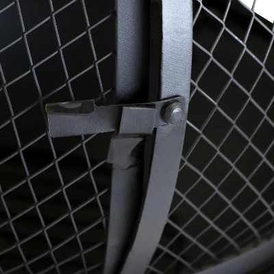 Sunnydaze Decor Sunnydaze Outdoor Backyard Patio Steel Wood-Burning Fire Pit Chiminea With Rain Cap And Mesh Sides - 66" - Black - Image 4