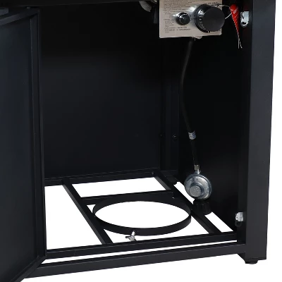 Sunnydaze Decor Sunnydaze Outdoor Smokeless Patio Propane Gas Fire Pit Table With Lava Rocks - 30" Square - Image 5