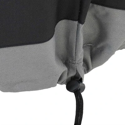 Sunnydaze Decor Sunnydaze Outdoor Heavy-Duty Weather-Resistant 300D Polyester Round 2-Tone Fire Pit Cover - Gray And Black - Image 2