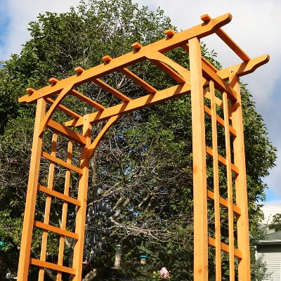 Sunnydaze Decor Sunnydaze Durable Wooden Arbor For Gardening, Walkways, And Wedding Decor With Weatherproof Finish - 78" - Image 6