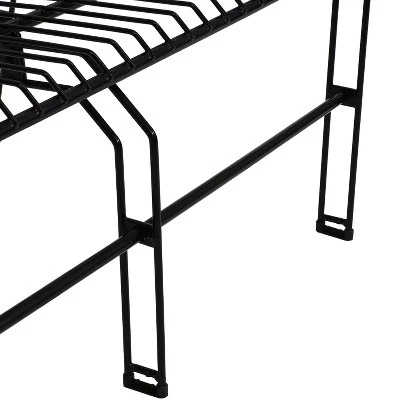 Sunnydaze Decor Sunnydaze Indoor/Outdoor Modern Furniture Steel Wire Patio Bench - Black - 30.75" H - Image 3