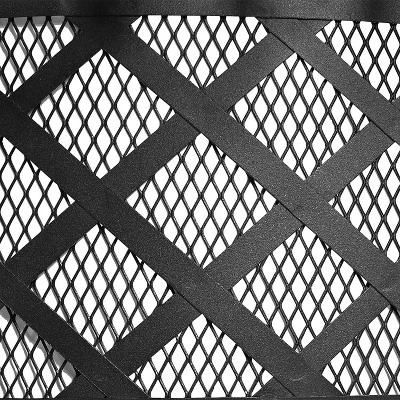 Sunnydaze Decor Sunnydaze Outdoor Camping Or Backyard Steel Diamond Weave Fire Pit Bowl With Spark Screen - 40" - Black - Image 3