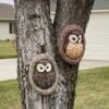 Sunnydaze Decor Sunnydaze Outdoor Polyresin Winifred And Wesley The Wise Old Owls Tree Hugger Tree Trunk Garden Sculpture Decoration - 9" - 2pc