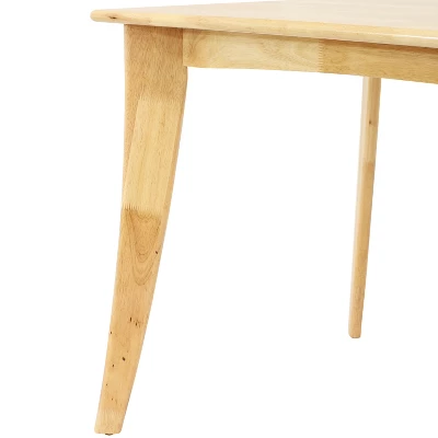 Sunnydaze Decor Sunnydaze Indoor 4-Foot Solid Rubberwood Rectangular Dining Table - Natural - Image 4
