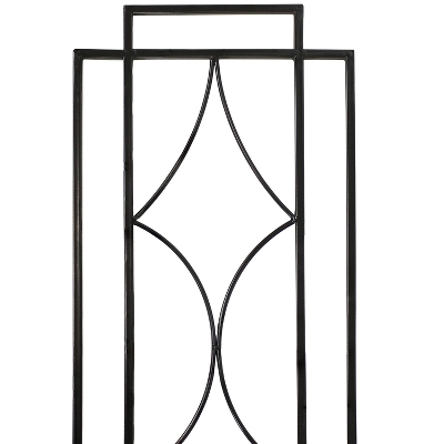 Sunnydaze Decorative Steel Metal Chic Diamonds Design Garden Trellis - Black - 2-Pack - Image 2