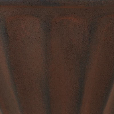 Sunnydaze Decor Sunnydaze Indoor/Outdoor Patio, Garden, Or Porch Weather-Resistant Double-Walled Charlotte Flower Pot Planter - 16" - Rust Finish - Image 3