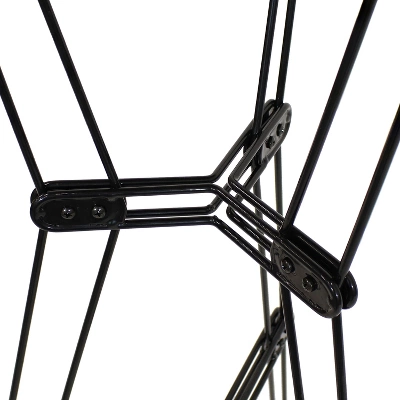 Sunnydaze Decor Sunnydaze Indoor Modern Furniture Steel Wire Bar Table With Faux Woodgrain Tabletop - Brown - Image 5