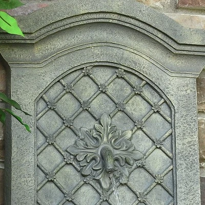 Sunnydaze Decor Sunnydaze 31"H Electric Polystone Rosette Leaf Outdoor Wall-Mount Water Fountain - Image 3