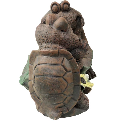 Sunnydaze Decor Sunnydaze Tic Tac Toe Turtles Concrete Garden Statue - 7.5-Inch - Image 7