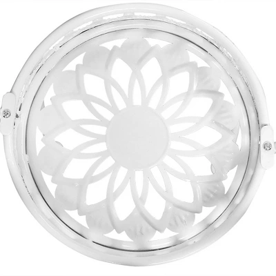 Sunnydaze Decor Sunnydaze Indoor/Outdoor Steel 4-Tiered Ferris Wheel Potted Flower Plant Stand Display - 28" - White - Image 3