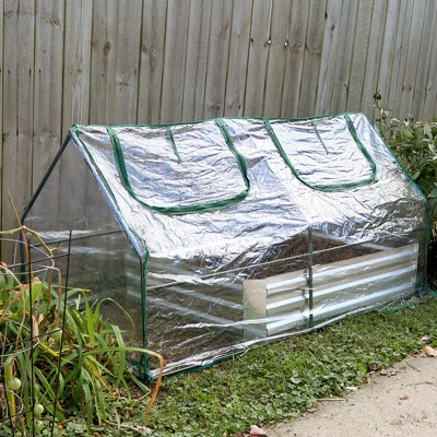 Sunnydaze Decor Sunnydaze Outdoor Portable Plant Shelter Mini Greenhouse With Double Zipper Doors And Cover - Clear - Image 9
