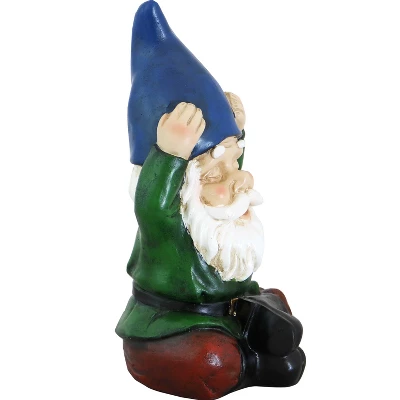 Sunnydaze Decor Sunnydaze Sage The Yoga Garden Gnome Lightweight Indoor/Outdoor Resin Lawn And Garden Statue - 11" H - Image 4
