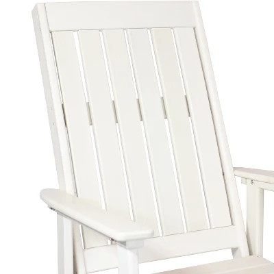 Sunnydaze Decor Sunnydaze Outdoor Rustic Comfort HDPE Rocking Chair - 300 Lb Capacity - Image 2