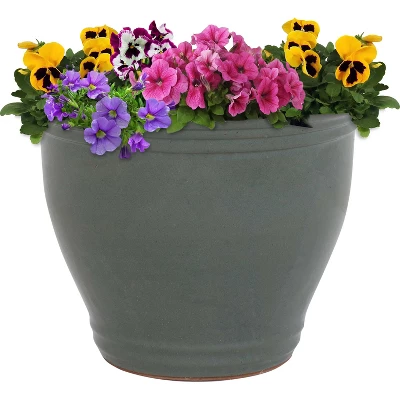Sunnydaze Decor Sunnydaze Studio Outdoor/Indoor UV- And Frost-Resistant Ceramic Flower Pot Planter With Drainage Holes - Image 5