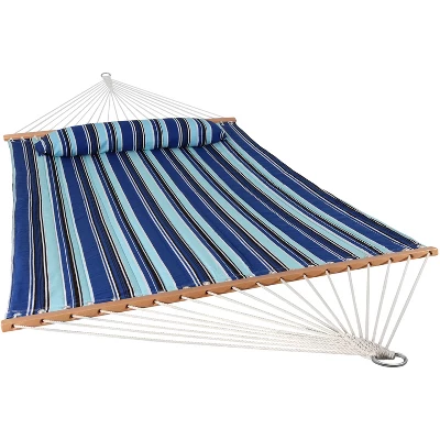 Sunnydaze Decor Sunnydaze Two-Person Quilted Fabric Hammock With Spreader Bars - 450 Lb Weight Capacity - Image 8