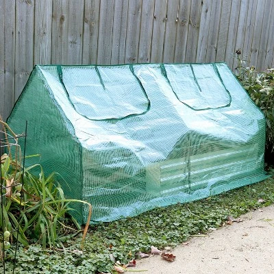 Sunnydaze Decor Sunnydaze Outdoor Portable Plant Shelter Mini Greenhouse With Double Zipper Doors And Cover - Green