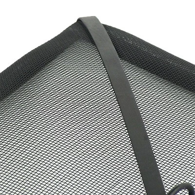 Sunnydaze Decor Sunnydaze Outdoor Heavy-Duty Steel Mesh Square Easy-Opening Camp Fire Pit Spark Screen Lid - Black - Image 2