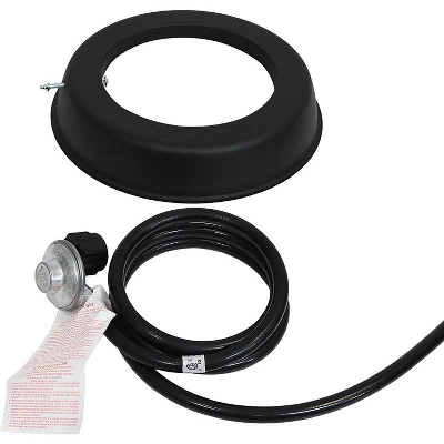 Sunnydaze Decor Sunnydaze 55,000 BTU Rectangular Outdoor Propane Gas Fiberglass Fire Pit Table With Lava Rocks - 56" L - Brown - Image 6