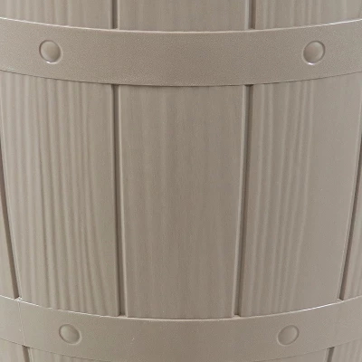 Sunnydaze Decor Sunnydaze Faux Wood Design Patio Bar Cooler Table With Height-Adjustable Tabletop - Driftwood - Image 3