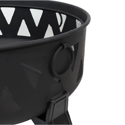 Sunnydaze Decor Sunndyaze Outdoor Steel Fire Pit Nordic Inspired, 34-Inch - Image 2