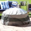 Sunnydaze Decor Sunnydaze Outdoor Heavy-Duty Weather-Resistant 300D Polyester Round 2-Tone Fire Pit Cover - Gray And Green