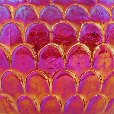 Sunnydaze Decor Sunnydaze Scalloped Texture Indoor/Outdoor Gazing Globe Glass Garden Ball - 10" Diameter - Red - Image 2