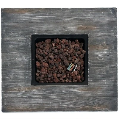 Sunnydaze Decor Sunnydaze Outdoor Smokeless Patio Propane Gas Fire Pit Table With Lava Rocks - 30" Square - Image 2