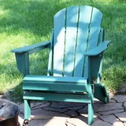 Sunnydaze Decor Sunnydaze Portable, Foldable, Outdoor Adirondack Chair - All-Weather Design - 300-Pound Capacity - 34.5" H