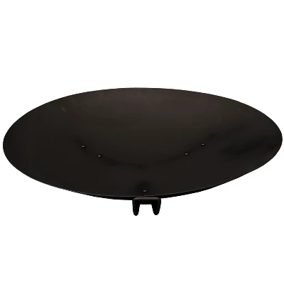 Sunnydaze Decor Sunnydaze Outdoor Camping Backyard Steel Round Classic Ebony Raised Fire Pit Bowl With 3 Folding Legs - Black - 24" - Image 3