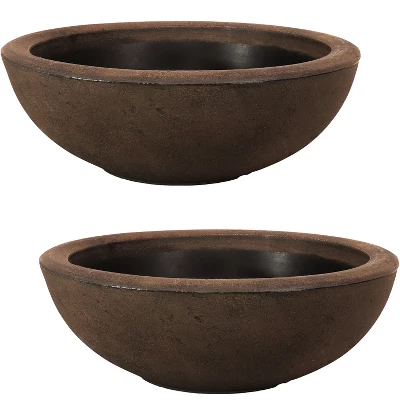Sunnydaze Decor Sunnydaze Indoor/Outdoor Patio, Garden, Or Porch Weather-Resistant Double-Walled Percival Flower Pot Planter - 20.75" - Sable Finish - Image 6