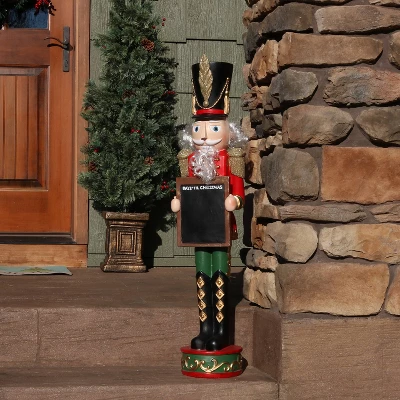 Sunnydaze Decor Sunnydaze Indoor/Outdoor Porch Or Living Room Polyresin Friedrich The Nutcracker With Sign Christmas Holiday Decoration - 36" - Image 5