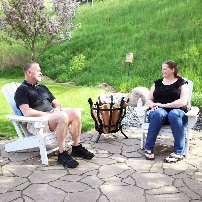 Sunnydaze Decor Sunnydaze Outdoor Lake Style Adirondack Chair With Cup Holder - Image 6