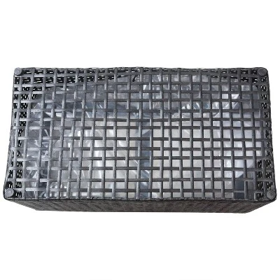 Sunnydaze Decor Sunnydaze 2-Section Rectangle Polyrattan Indoor Planters - 21.5" W X 11.5" D X 9.25" H - 2-Pack - Image 2